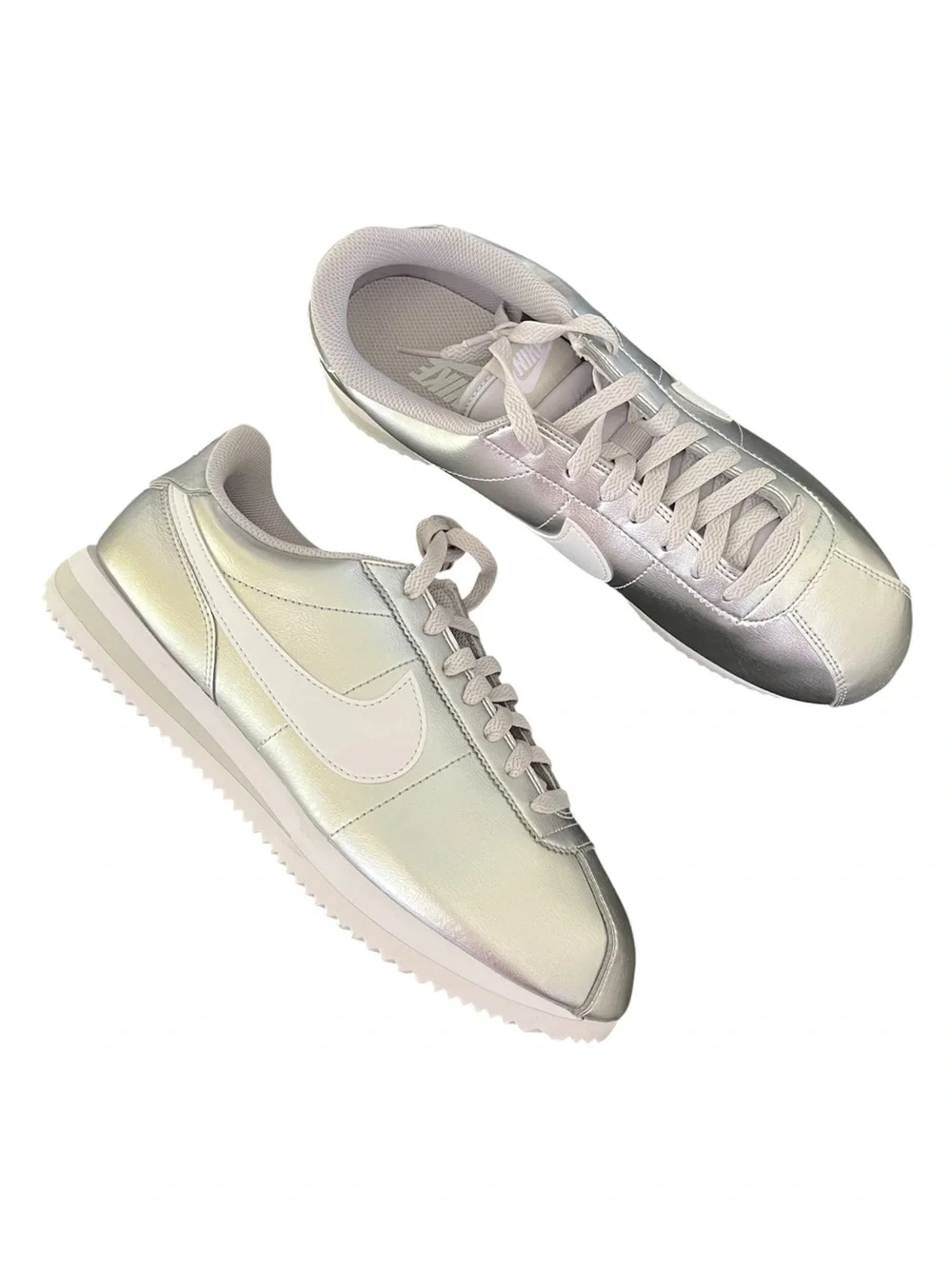 ✔️New✔️ NIKE Cortez Metallic Silver